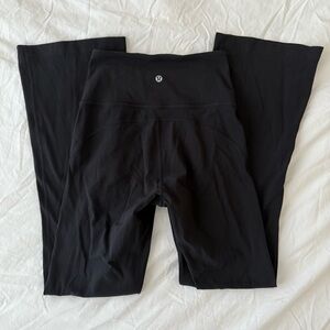 Hemmed Lululemon Groove Nulu Super-High-Rise Flared Pant in Black Size 4
